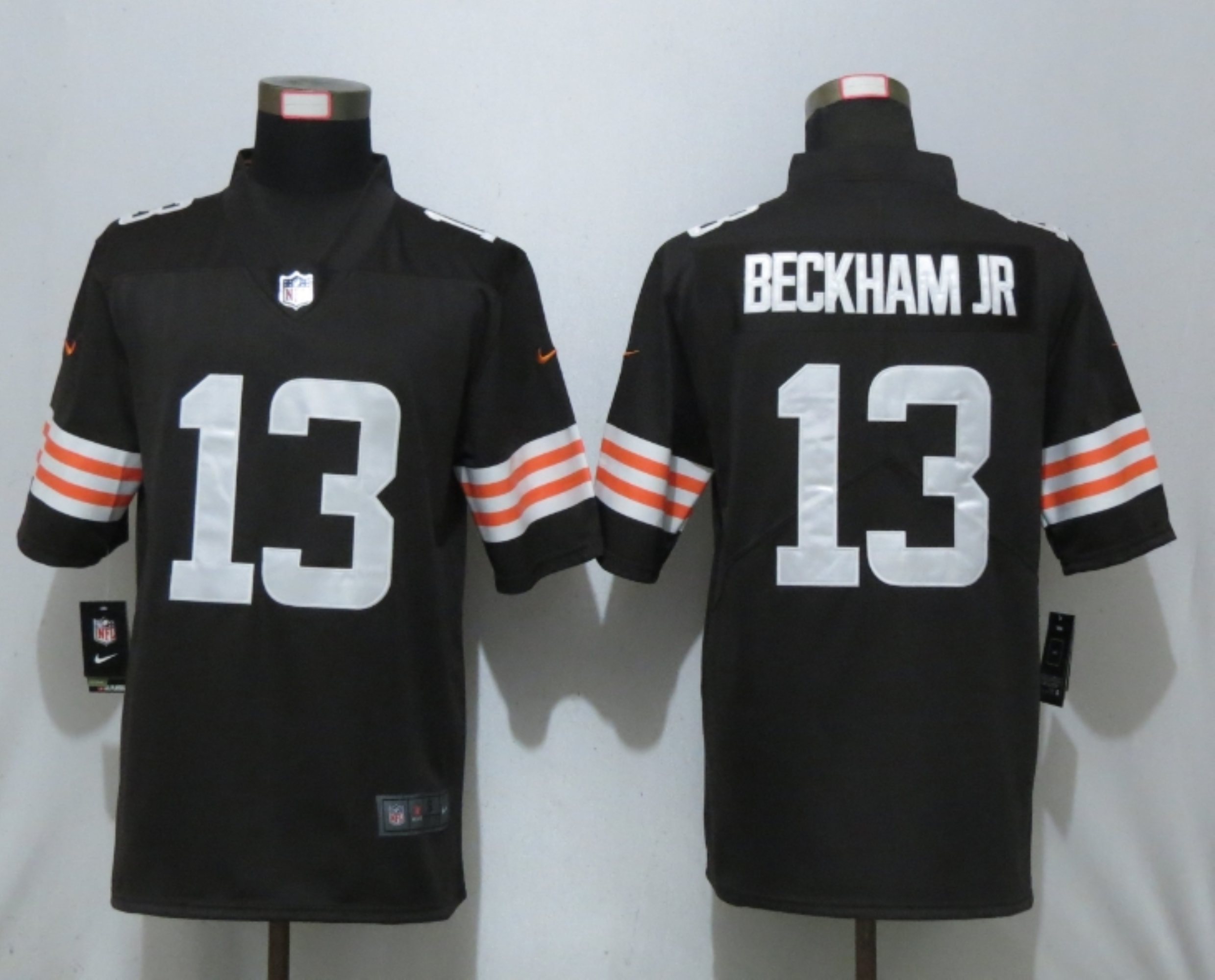 Men New Nike Cleveland Browns #13 Beckham jr Brown Vapor Limited Player Jersey->women nfl jersey->Women Jersey